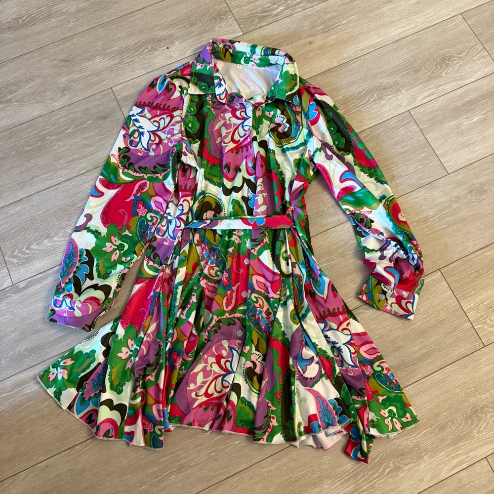 5 piece reseller bundle Colorful Floral Wrap Dress Tops blouses pants A&F Uniqlo - Picture 3 of 15